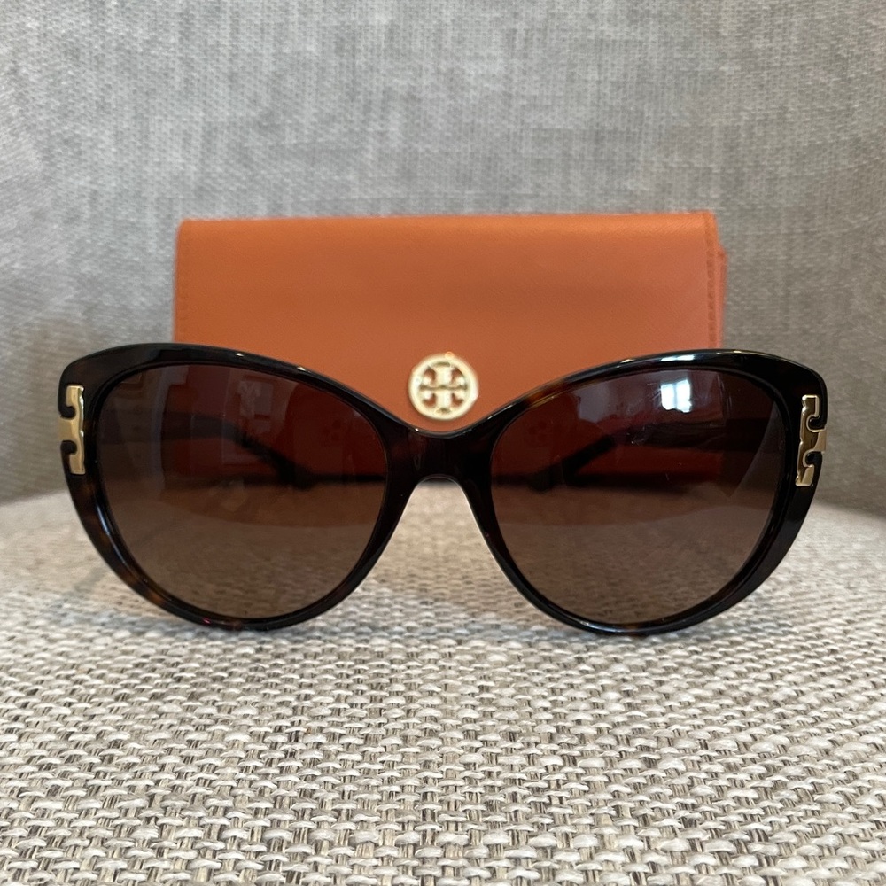 Tory Burch “T” Tortoise Sunglasses